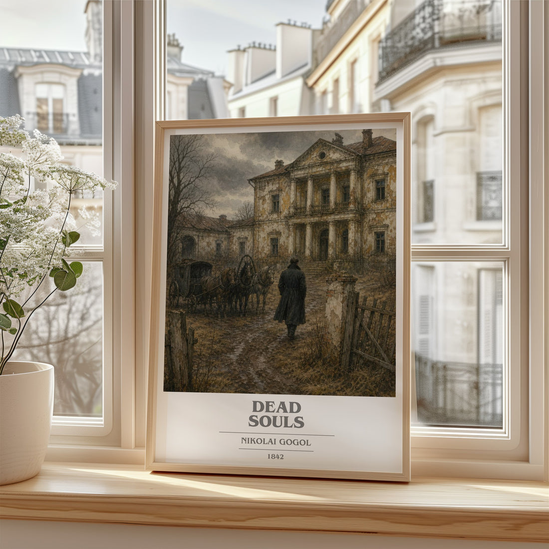 Dead Souls book cover poster colour and style options – Nikolai Gogol book art
