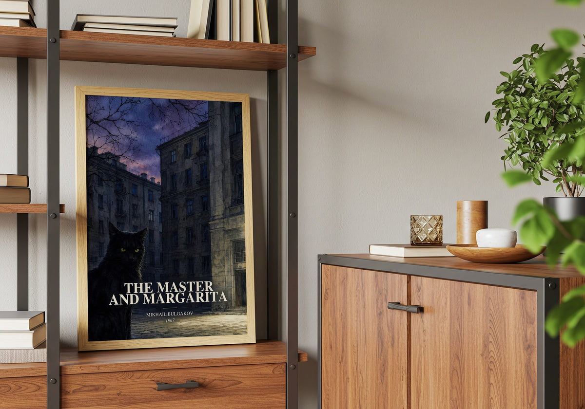 The Master and Margarita book watercolour illustration paper finish options – matte satin gloss