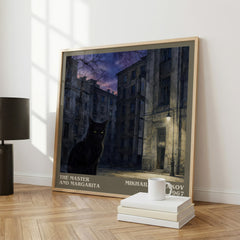 The Master and Margarita literary print framed by window – literary home decor