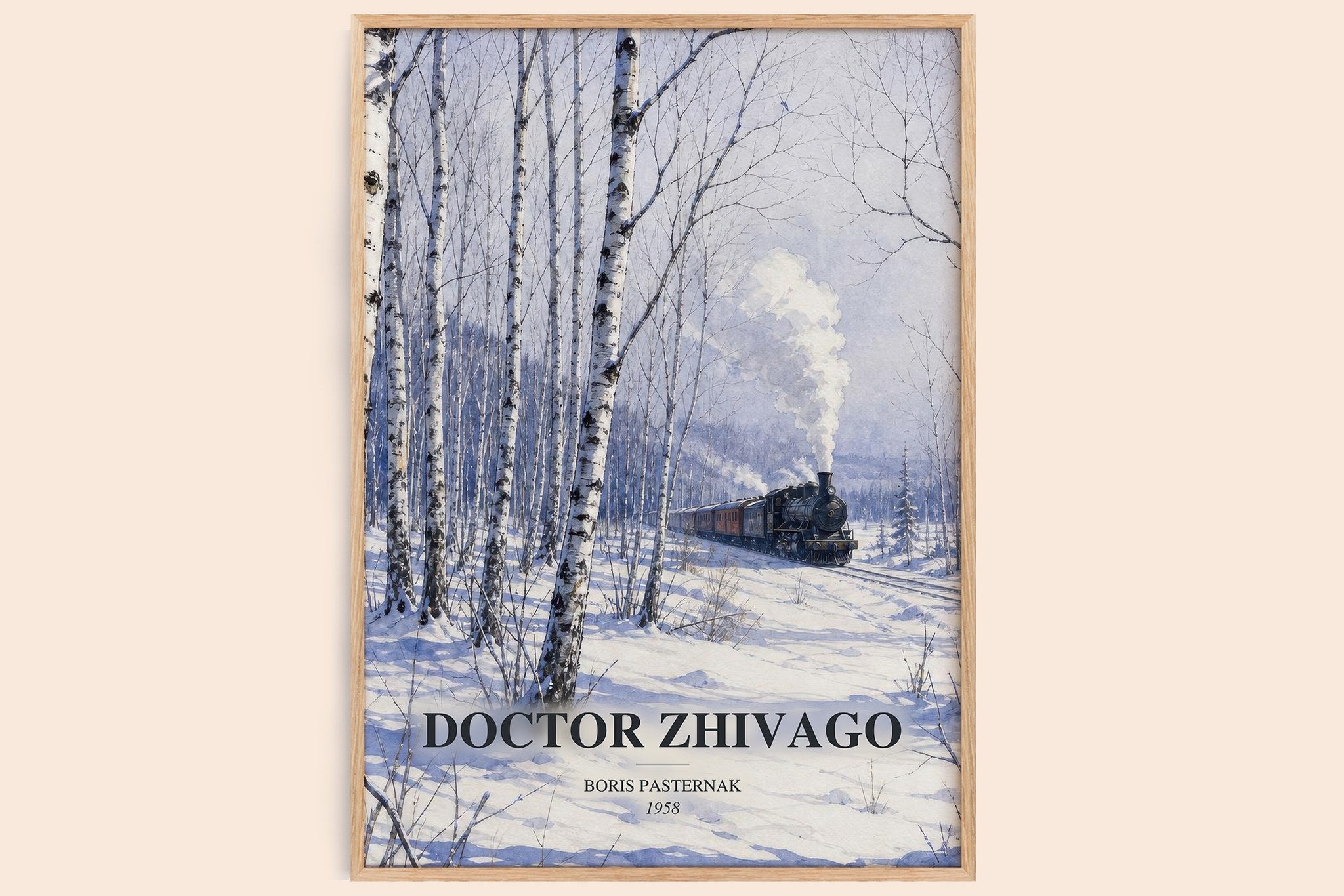 Doctor Zhivago Book Watercolour Illustration by Boris Pasternak