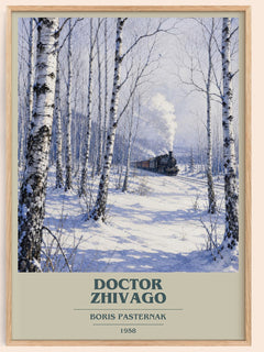 Doctor Zhivago book cover book poster by Boris Pasternak – framed literary art print