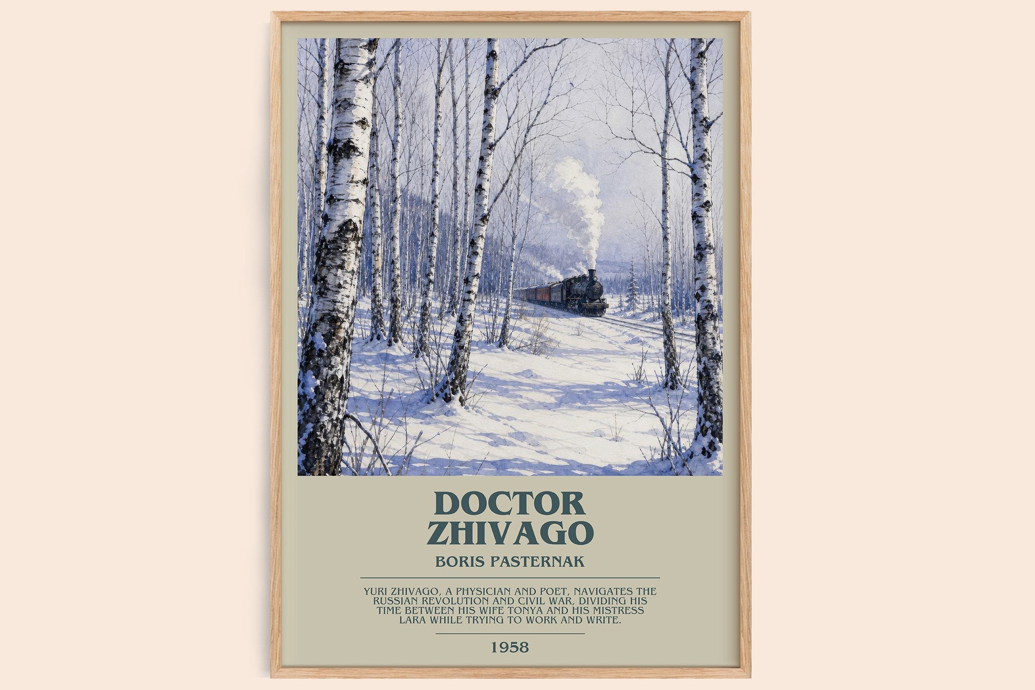 Doctor Zhivago Bookish Wall Art by Boris Pasternak