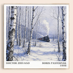 Doctor Zhivago literary book poster by Boris Pasternak – framed literary art print