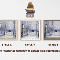 Doctor Zhivago literary print in frame leaning in hallway – historical fiction wall art