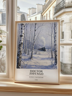 Doctor Zhivago book cover poster colour and style options – Boris Pasternak book art