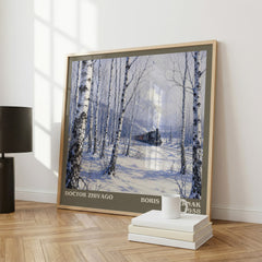 Doctor Zhivago literary print framed by window – literary home decor