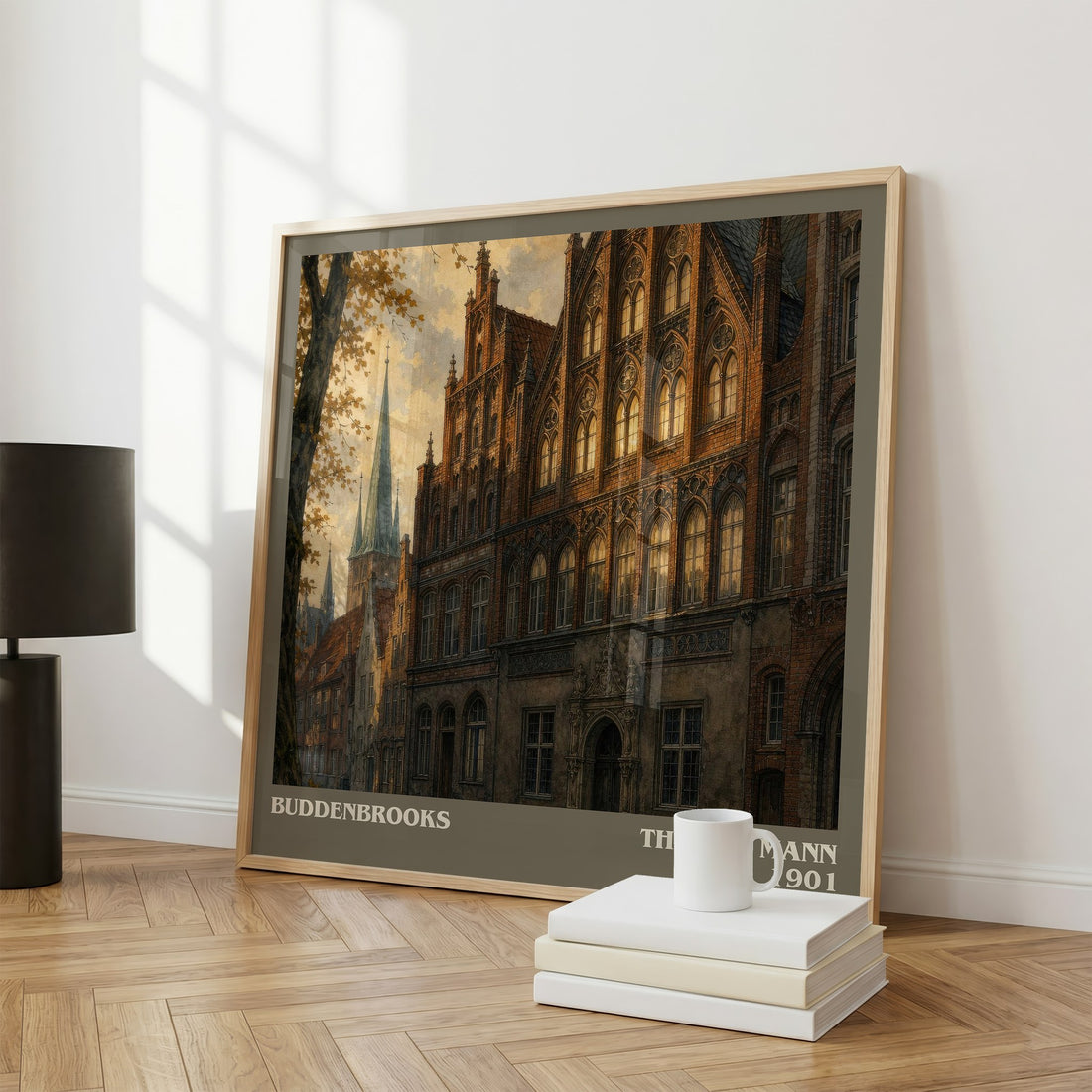 Buddenbrooks literary print framed by window – literary home decor