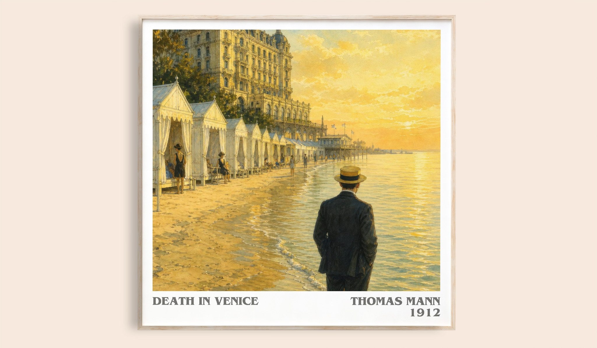 Death in Venice Literary Art Print by Thomas Mann