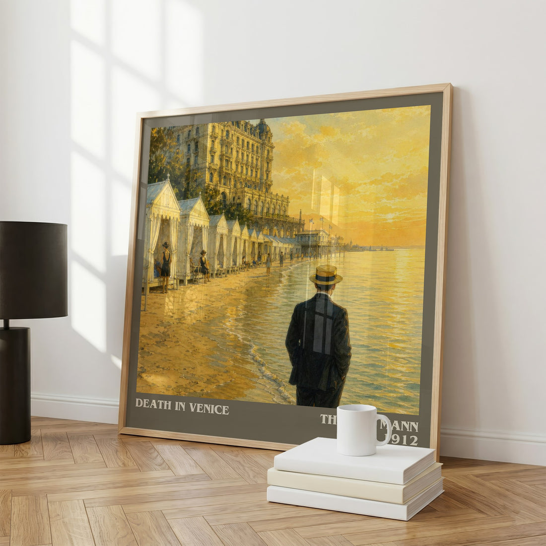 Death in Venice literary print framed by window – literary home decor