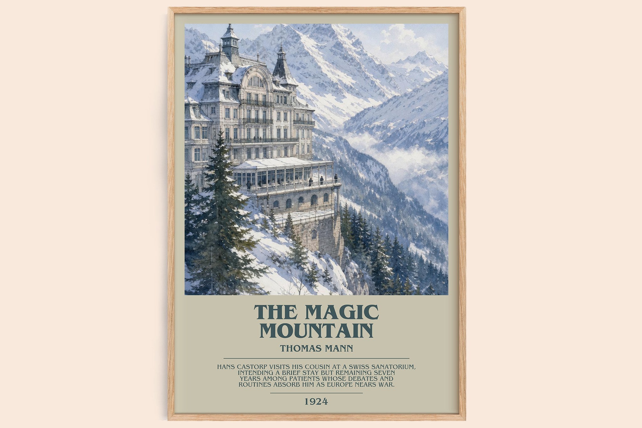 The Magic Mountain Bookish Wall Art by Thomas Mann