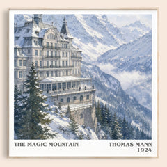 The Magic Mountain literary book poster by Thomas Mann – framed literary art print