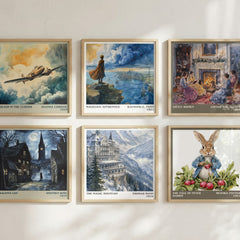 The Magic Mountain literary art print colour and style options – Thomas Mann book art