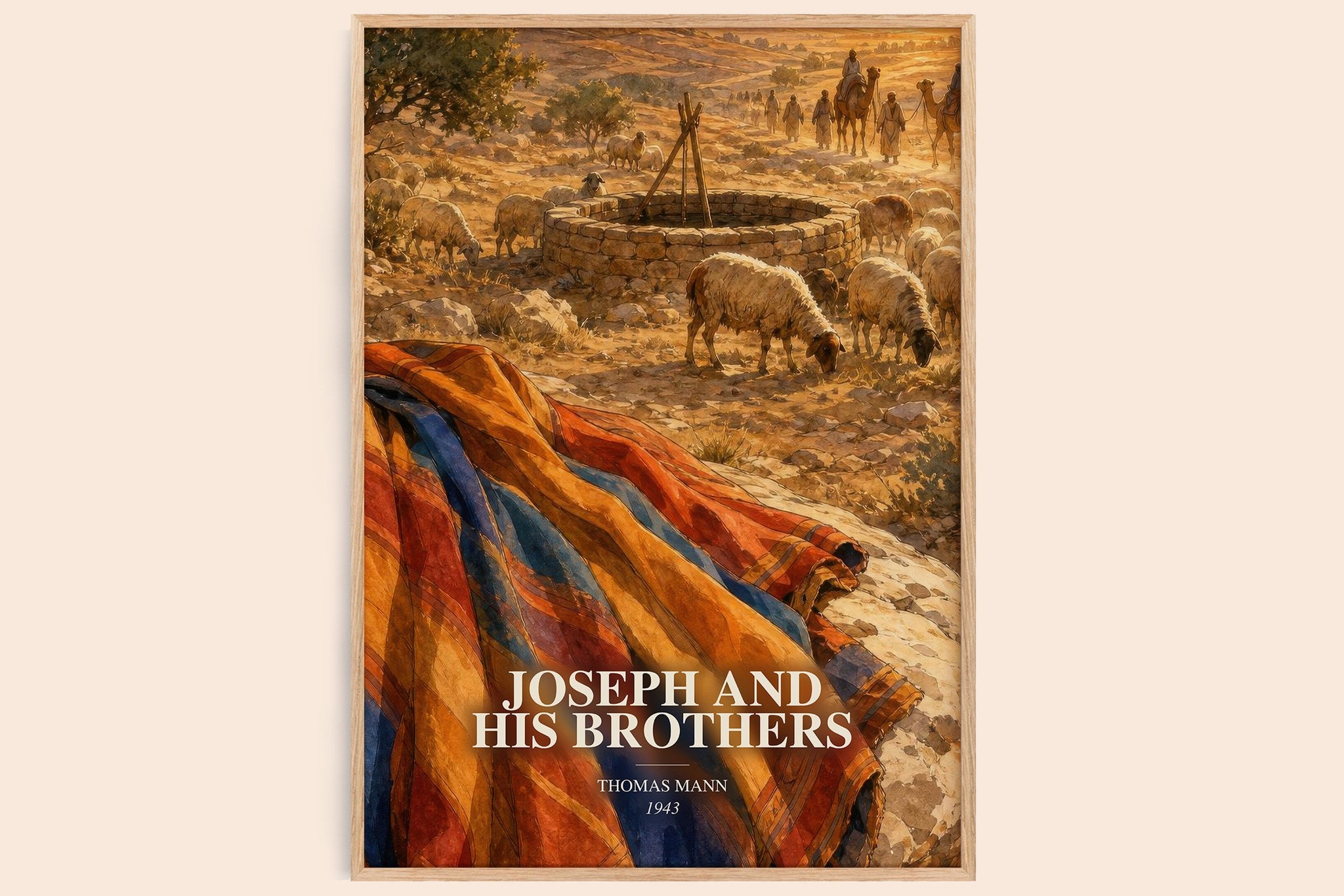 Joseph and His Brothers Book Watercolour Illustration by Thomas Mann