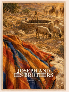 Joseph and His Brothers watercolour book poster by Thomas Mann – framed literary art print