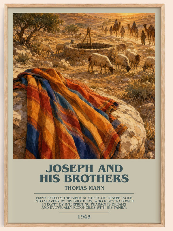 Joseph and His Brothers bookish book poster by Thomas Mann – framed literary art print