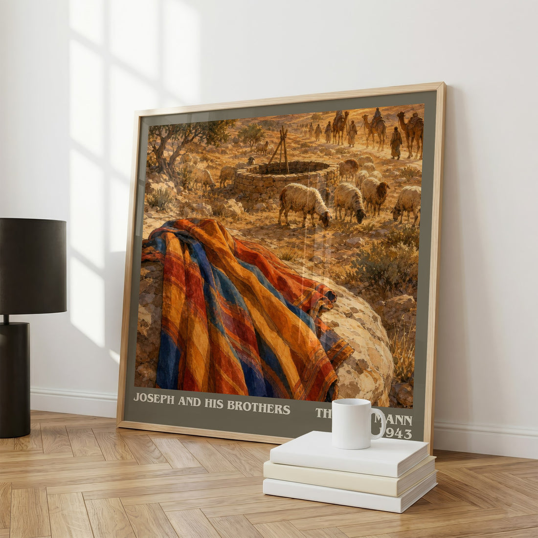 Joseph and His Brothers literary print framed by window – literary home decor