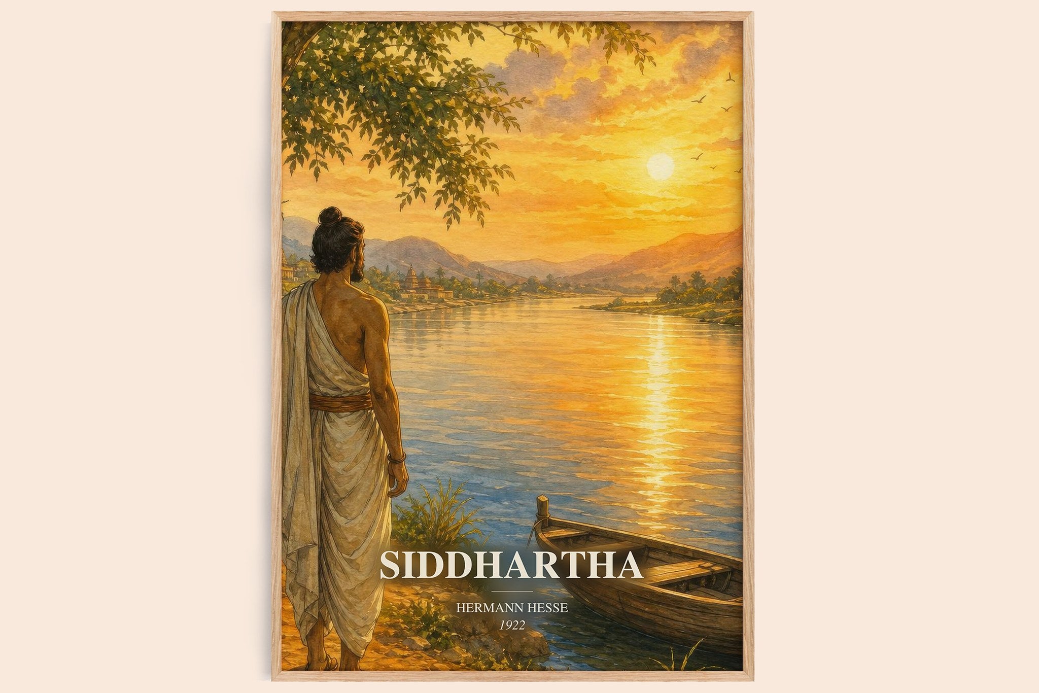 Siddhartha Book Watercolour Illustration by Hermann Hesse