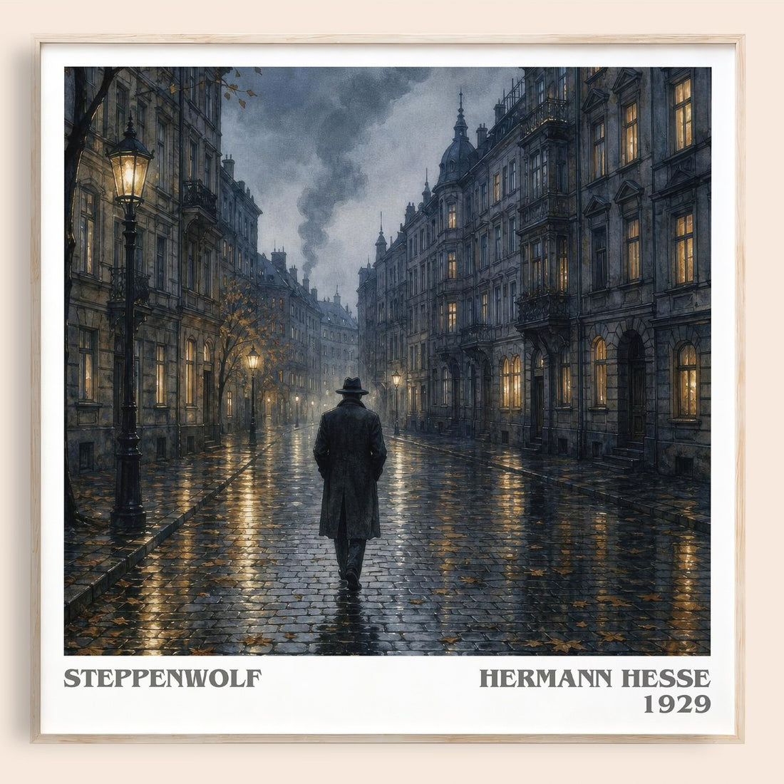 Steppenwolf literary book poster by Hermann Hesse – framed literary art print