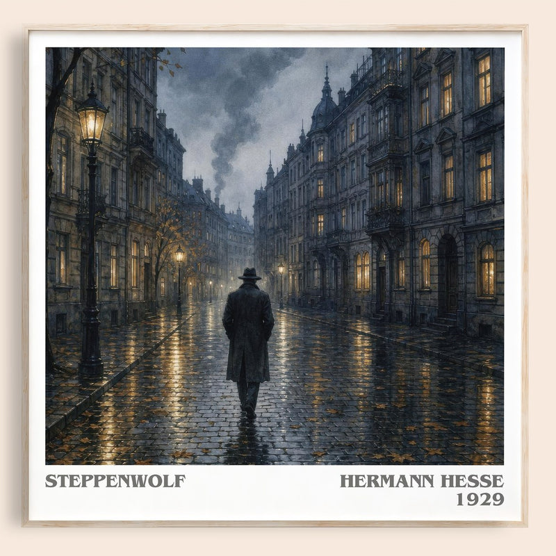 Steppenwolf literary book poster by Hermann Hesse – framed literary art print