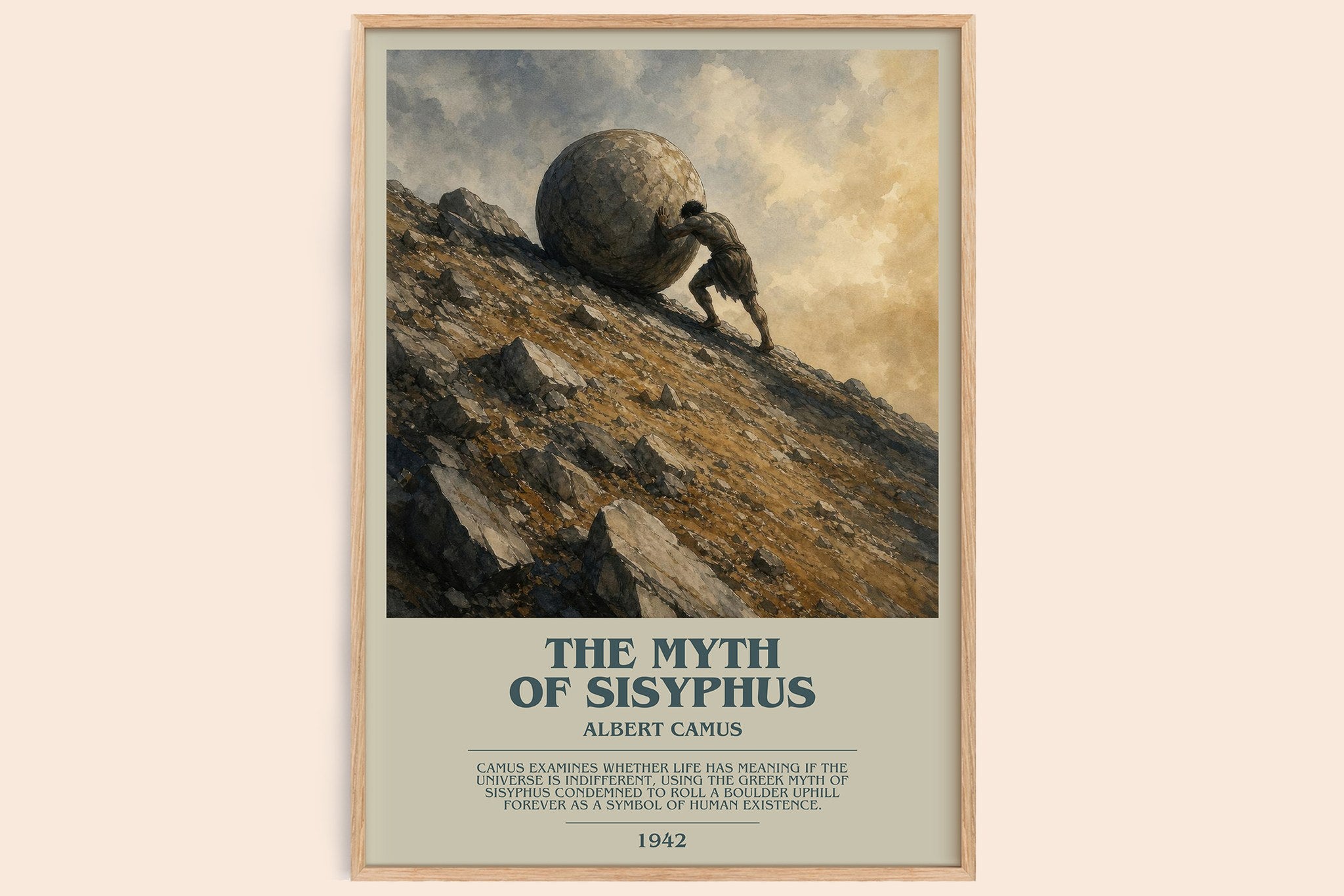 The Myth of Sisyphus Bookish Wall Art by Albert Camus
