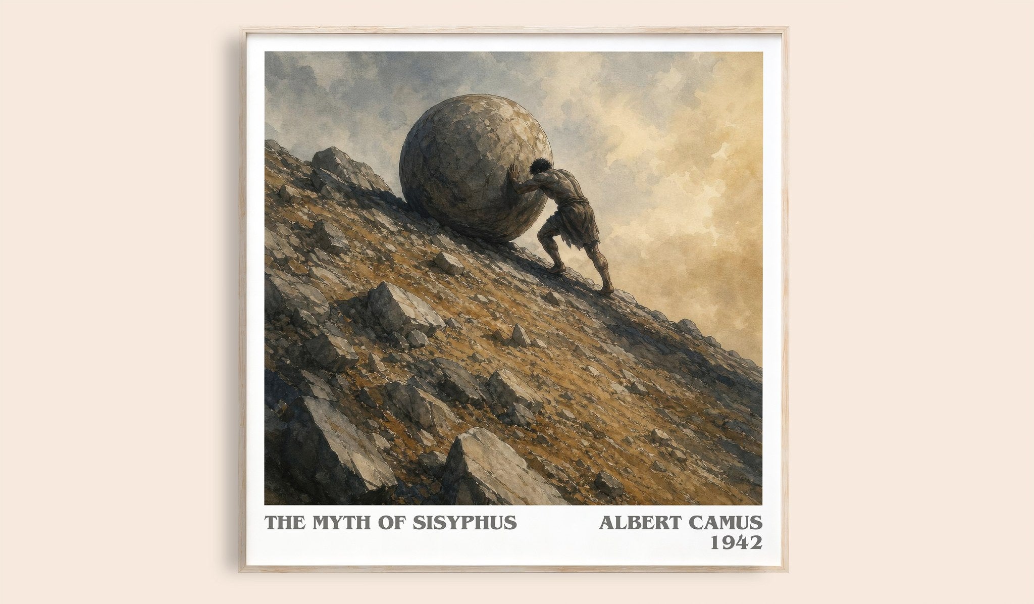 The Myth of Sisyphus Literary Art Print by Albert Camus