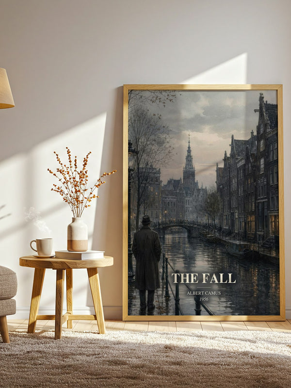 The Fall watercolour print in frame leaning in hallway – philosophy wall art