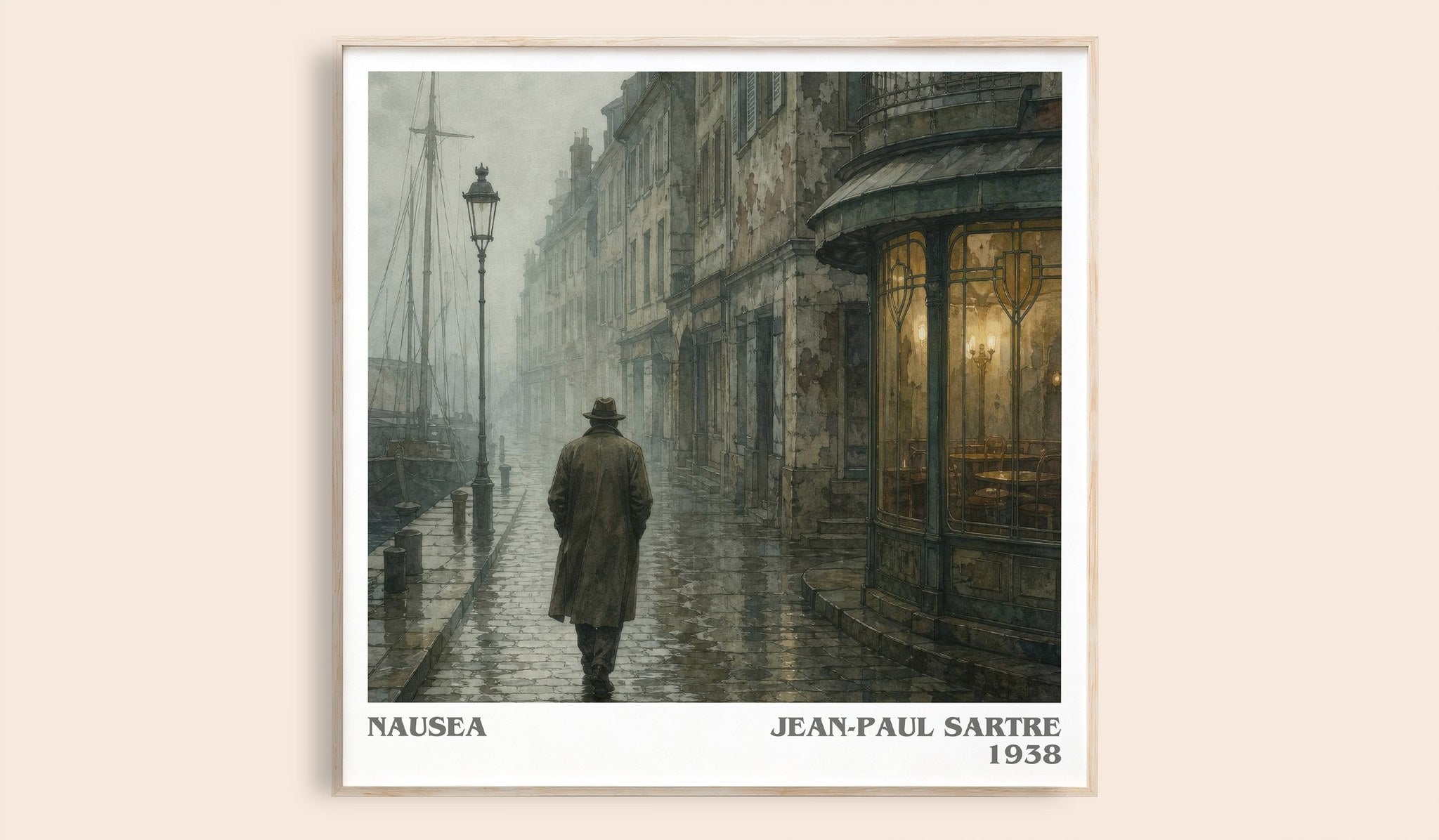 Nausea Literary Art Print by Jean-Paul Sartre