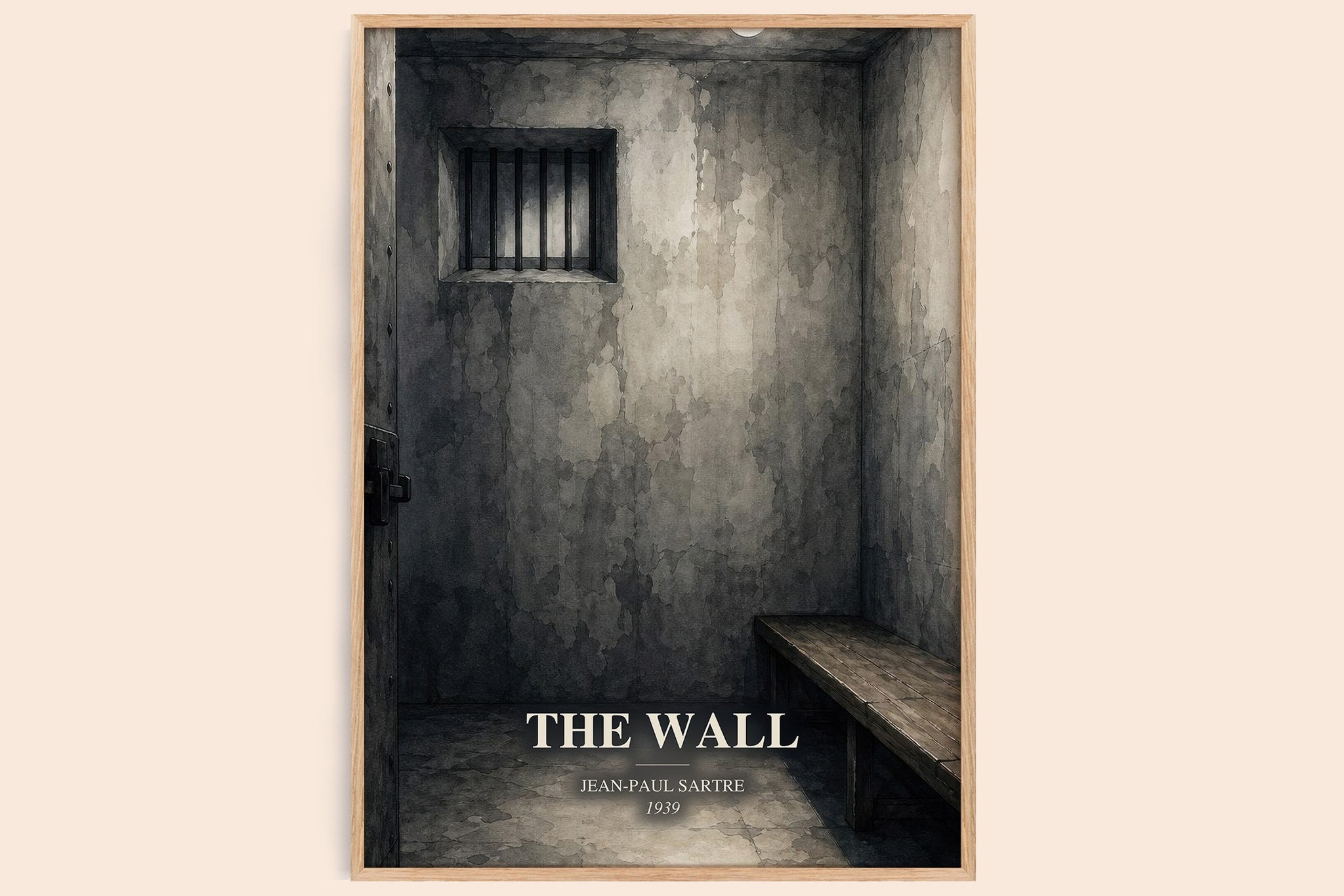 The Wall Book Watercolour Illustration by Jean-Paul Sartre