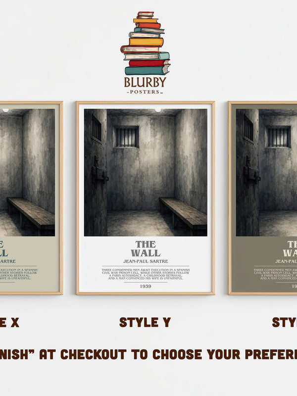 The Wall bookish print in frame leaning in hallway – philosophy wall art