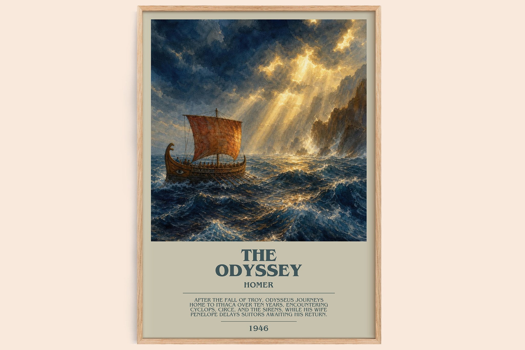 The Odyssey Bookish Wall Art by Homer