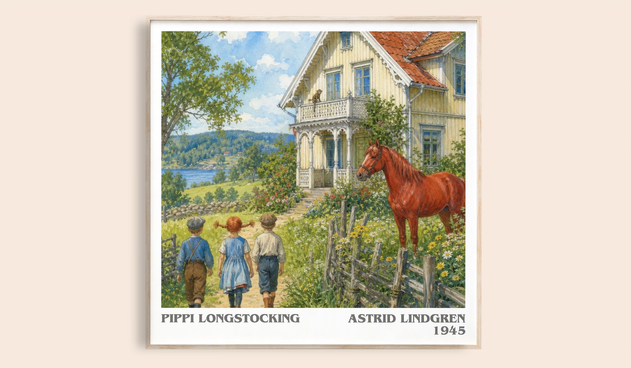 Pippi Longstocking Literary Art Print by Astrid Lindgren
