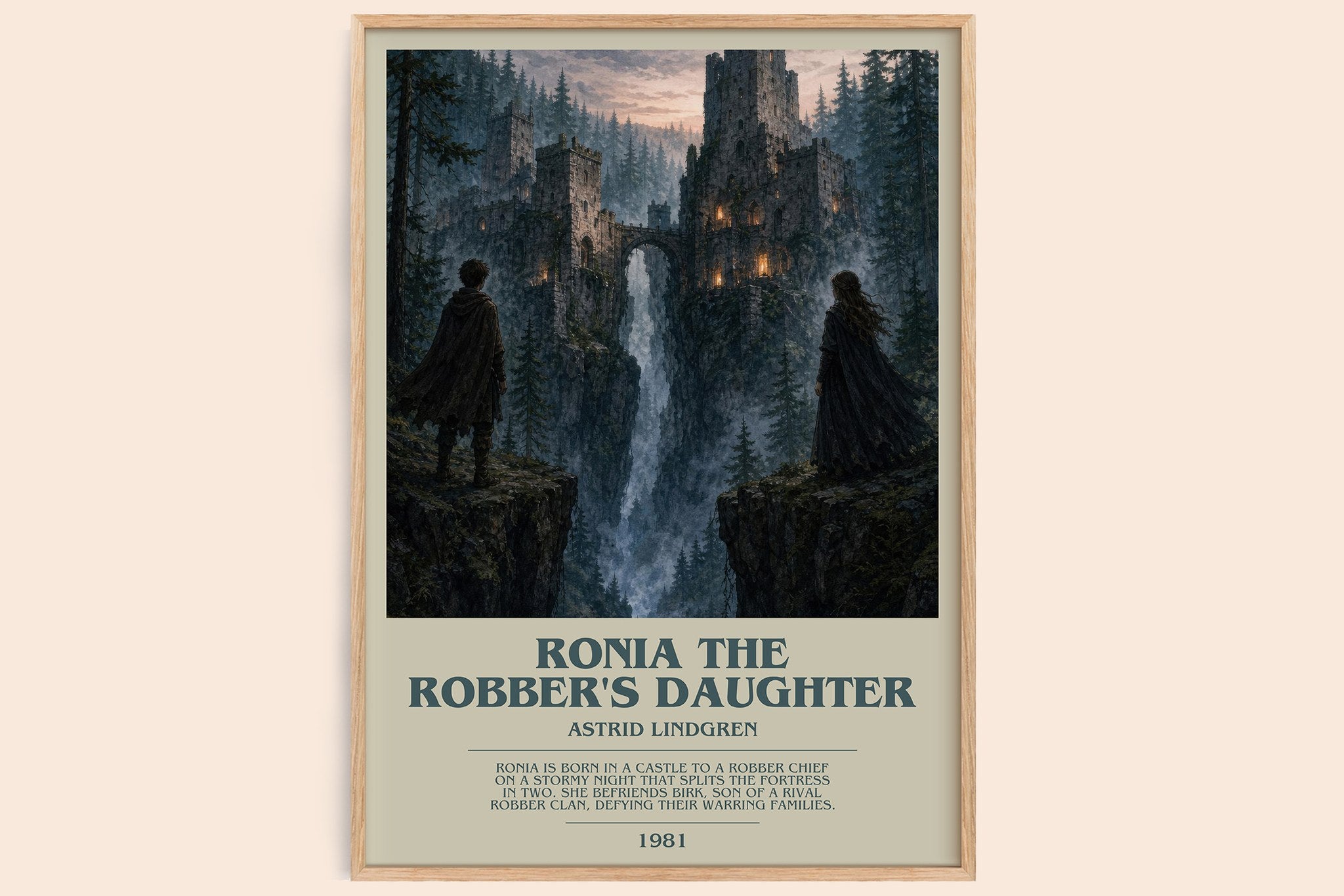Ronia the Robber's Daughter Bookish Wall Art by Astrid Lindgren
