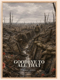 Goodbye to All That watercolour book poster by Robert Graves – framed literary art print