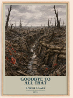 Goodbye to All That book cover book poster by Robert Graves – framed literary art print