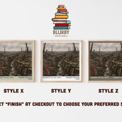 Goodbye to All That literary print in frame leaning in hallway – memoir wall art