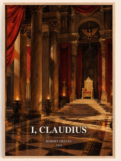 I, Claudius watercolour book poster by Robert Graves – framed literary art print