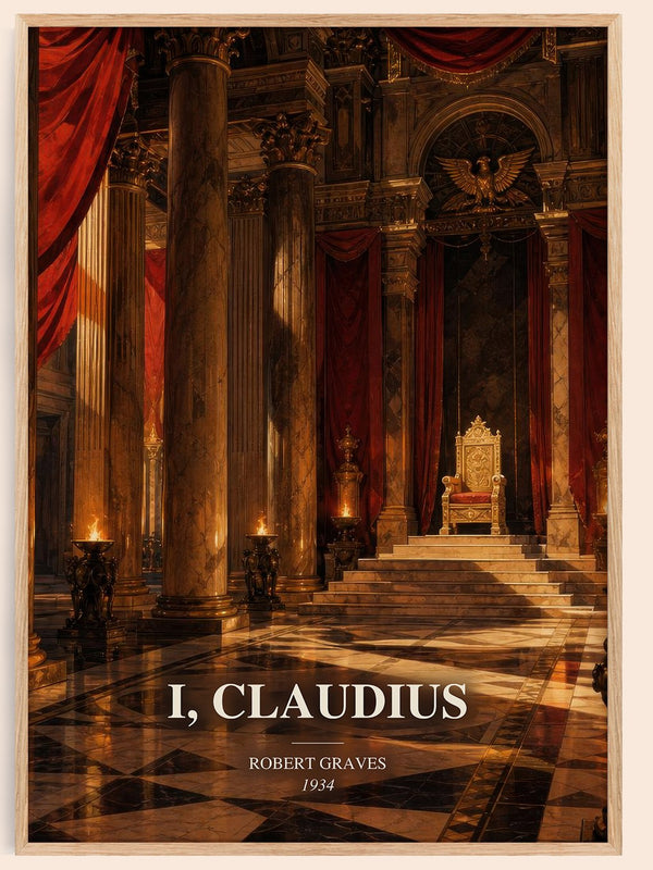 I, Claudius watercolour book poster by Robert Graves – framed literary art print