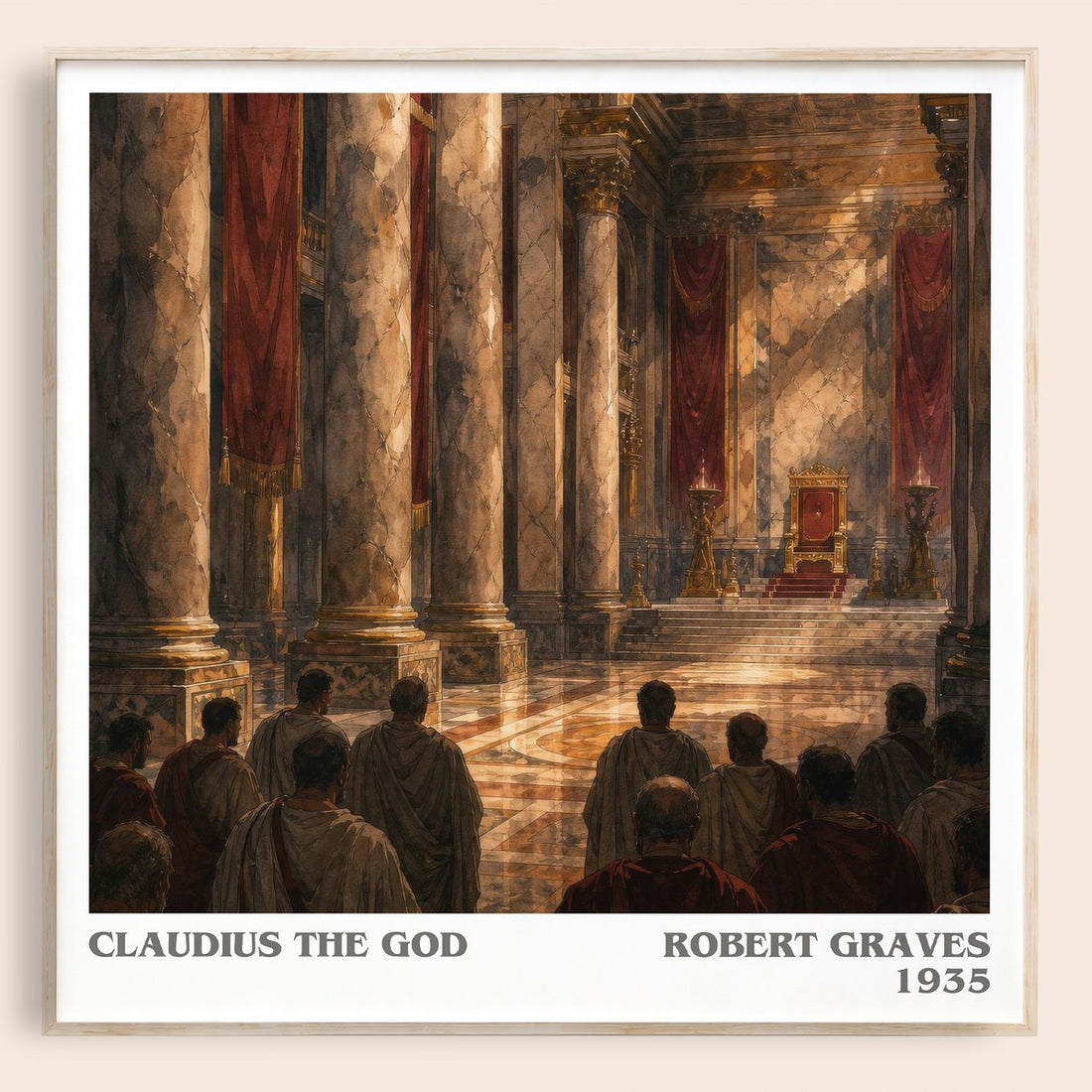 Claudius the God literary book poster by Robert Graves – framed literary art print