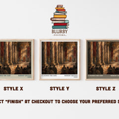 Claudius the God literary print in frame leaning in hallway – historical fiction wall art