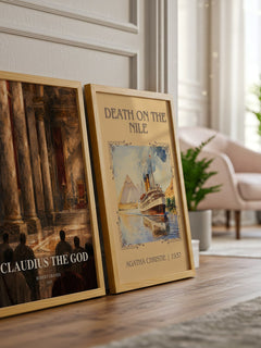 Claudius the God watercolour print framed by window – literary home decor