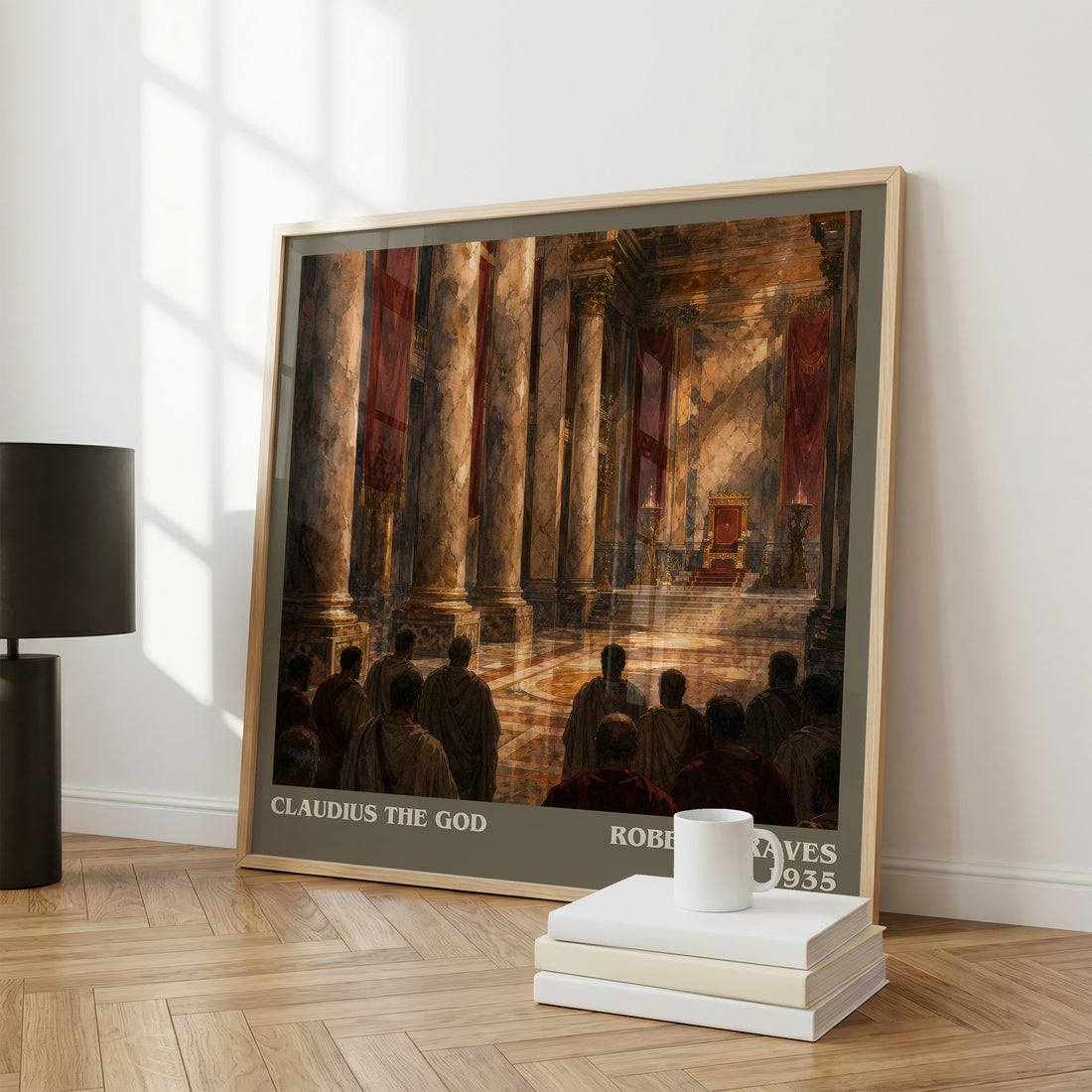 Claudius the God literary print framed by window – literary home decor
