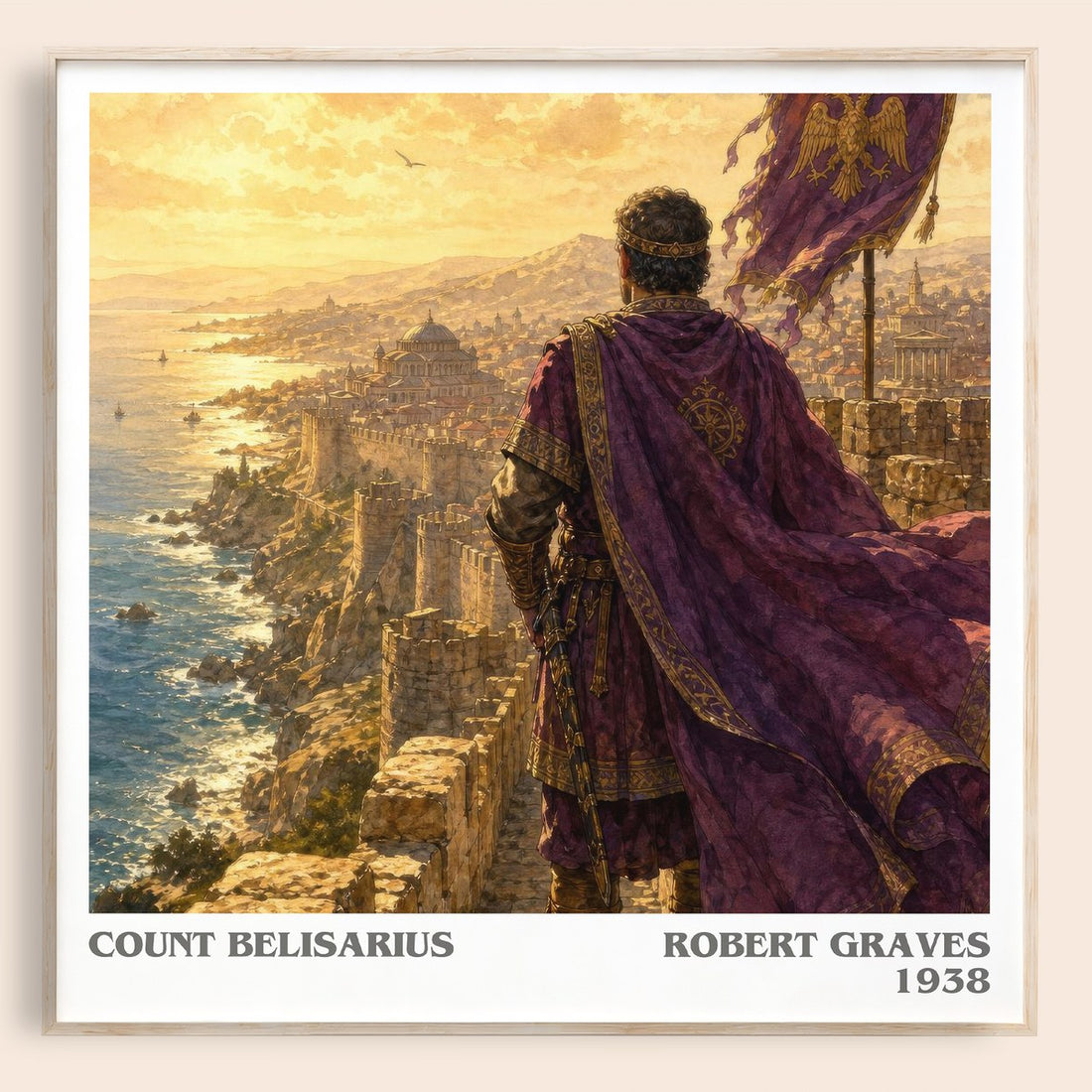 Count Belisarius literary book poster by Robert Graves – framed literary art print