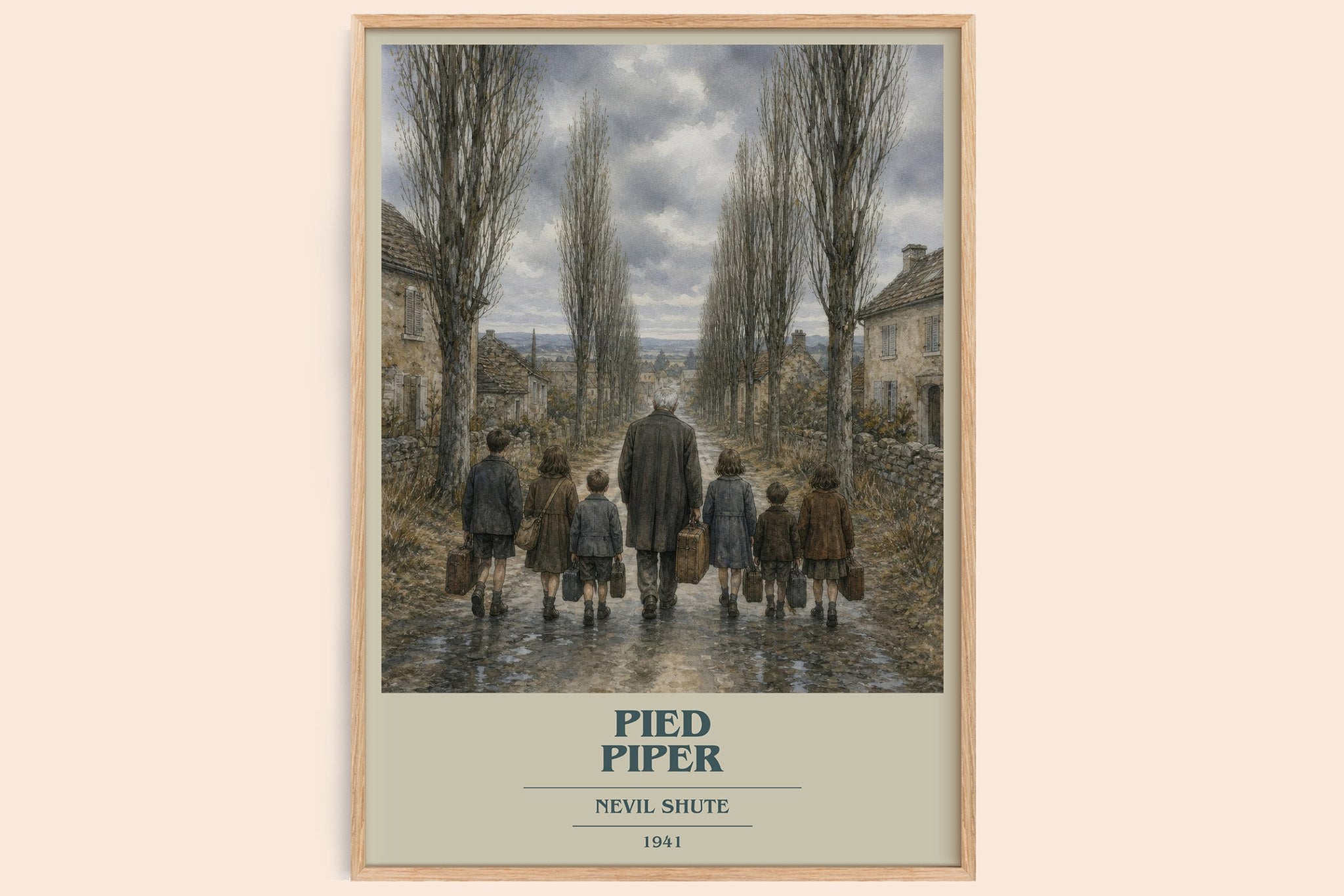 Pied Piper Book Cover Poster by Nevil Shute