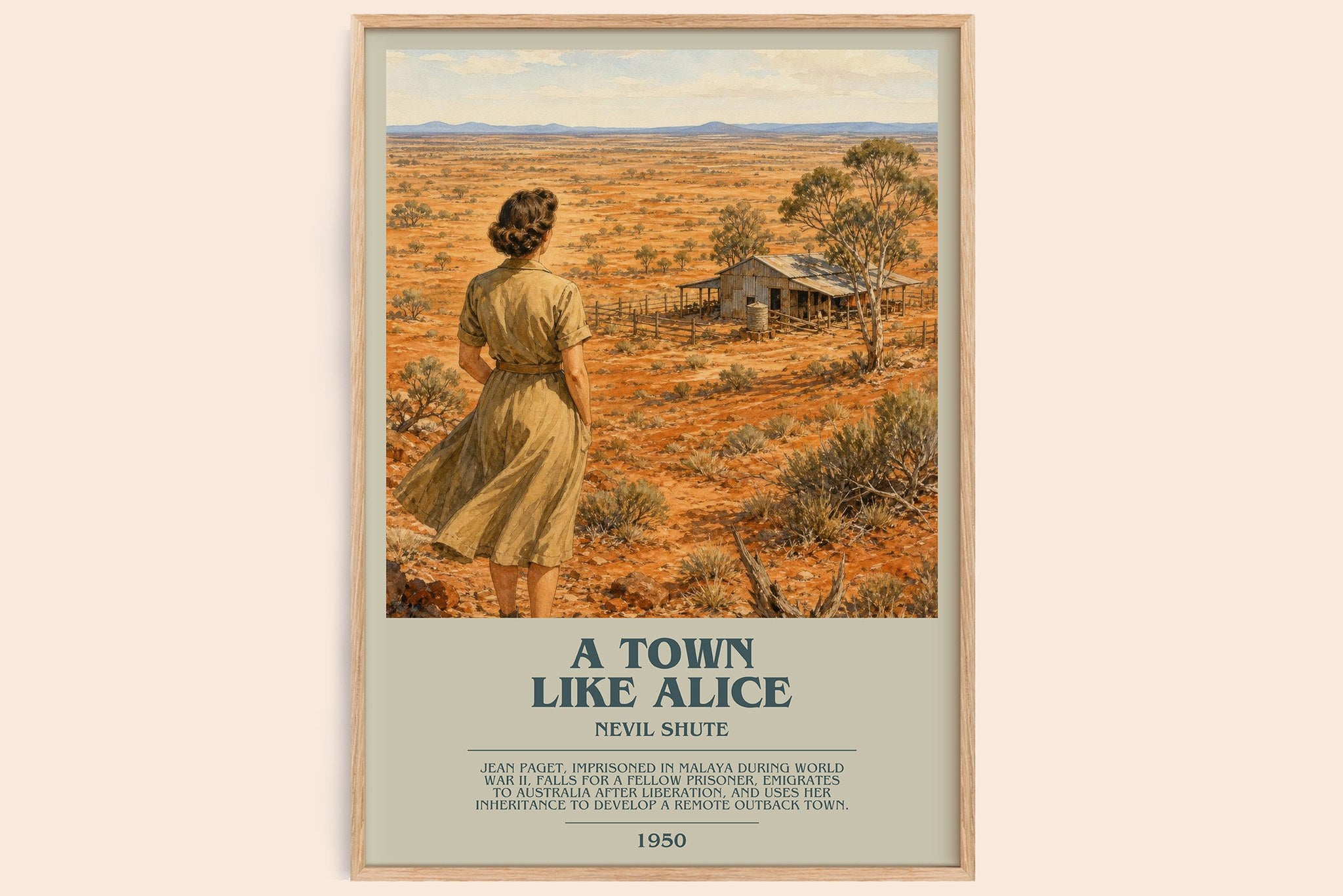A Town Like Alice Bookish Wall Art by Nevil Shute