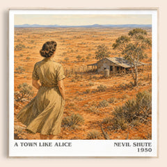 A Town Like Alice literary book poster by Nevil Shute – framed literary art print
