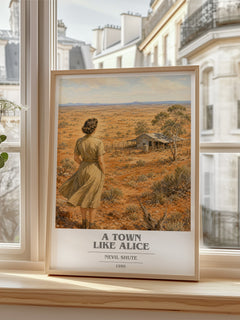 A Town Like Alice book cover poster colour and style options – Nevil Shute book art