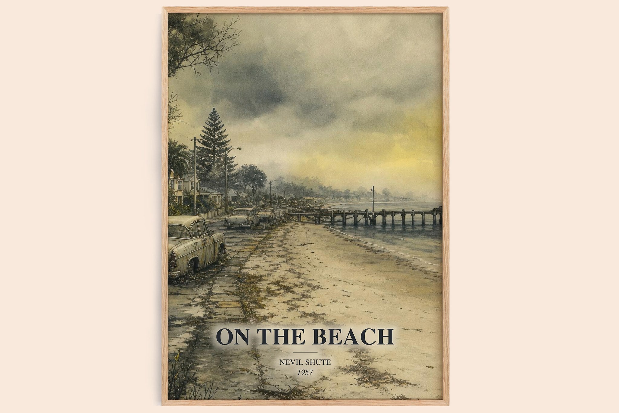 On the Beach Book Watercolour Illustration by Nevil Shute
