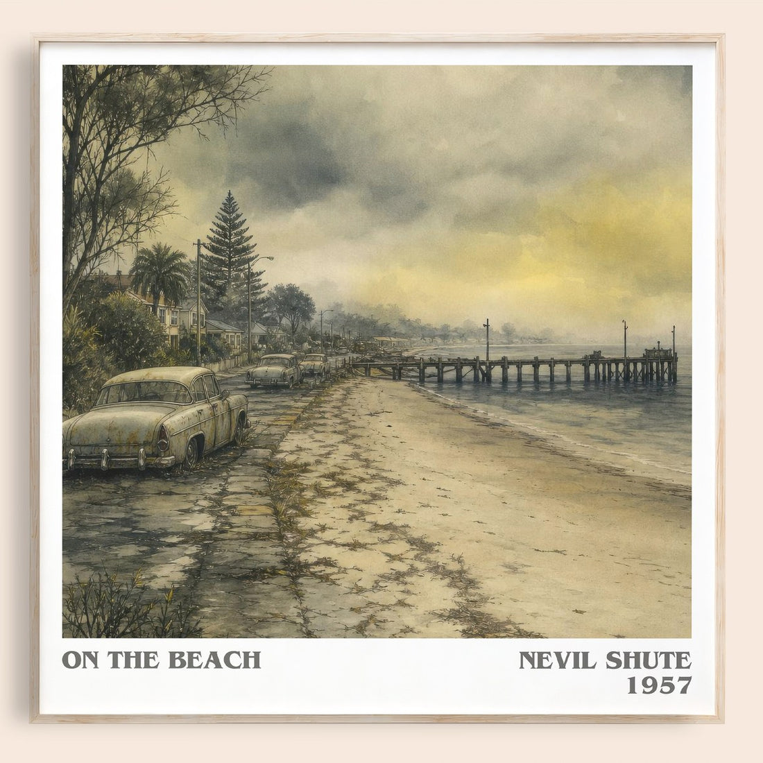On the Beach literary book poster by Nevil Shute – framed literary art print