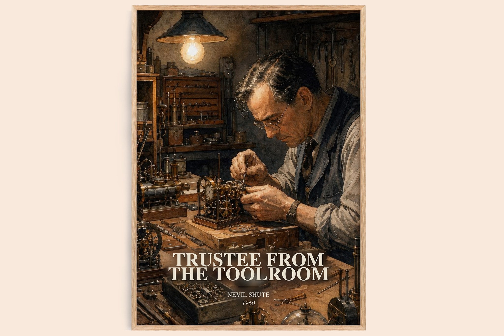 Trustee from the Toolroom Book Watercolour Illustration by Nevil Shute
