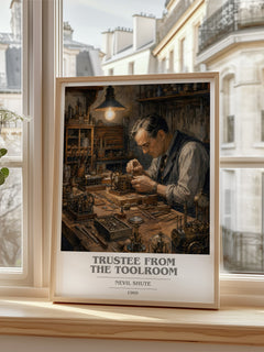 Trustee from the Toolroom book cover poster colour and style options – Nevil Shute book art